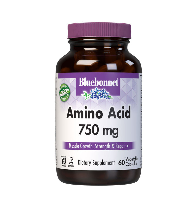 Bluebonnet aminoácido 750 mg cápsulas 60ct