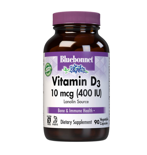 Bluebonnet Vitamin D3 10mcg Capsules 90ct