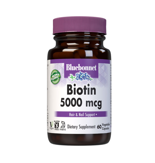 Bluebonnet Biotin 5000mcg Capsules 60ct