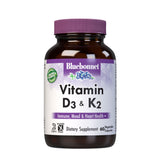 Cápsulas de vitamina D3 y K2 de Bluebonnet 60CT