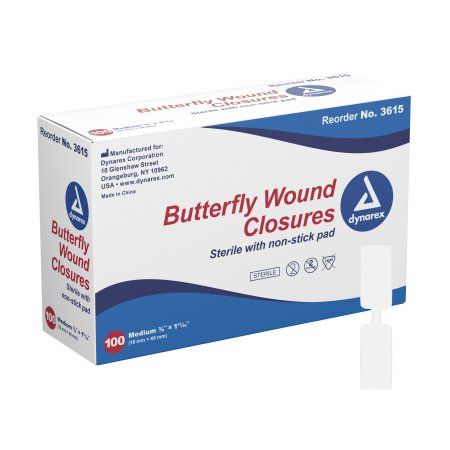 Butterfly Wound Closures Medium 100ct