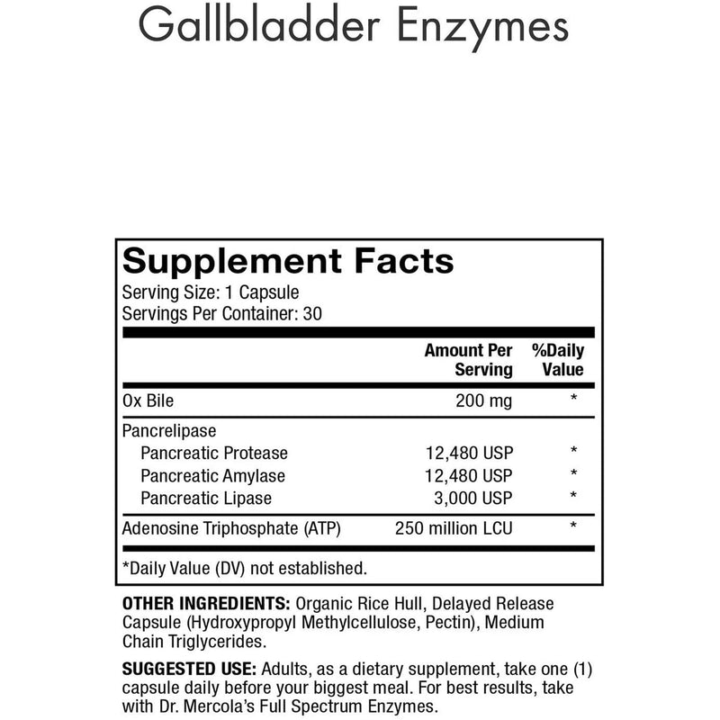 Dr. Mercola Gallbladder Enzymes Capsules 30ct