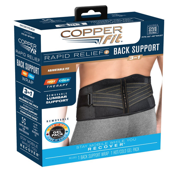 Copper Fit Back Support Wrap 3 in 1 One Size 0227119