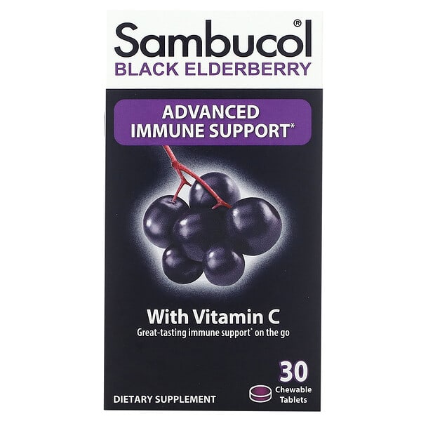 Sambucol Black Elderberry Advanced Inmune Support Chewable 30ct