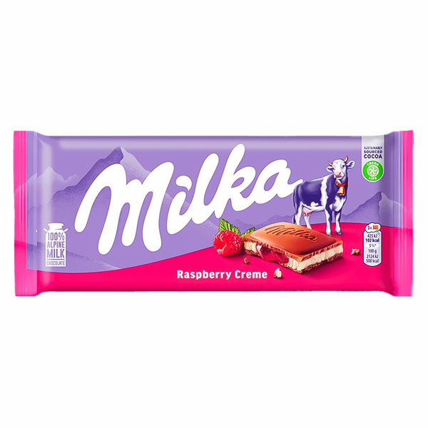 Milka Raspberry Creme 100Gr