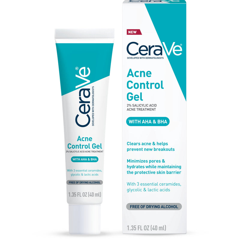 Cerave salicílico ácido de tratamiento de acné gel gel aha & bha 1.35oz