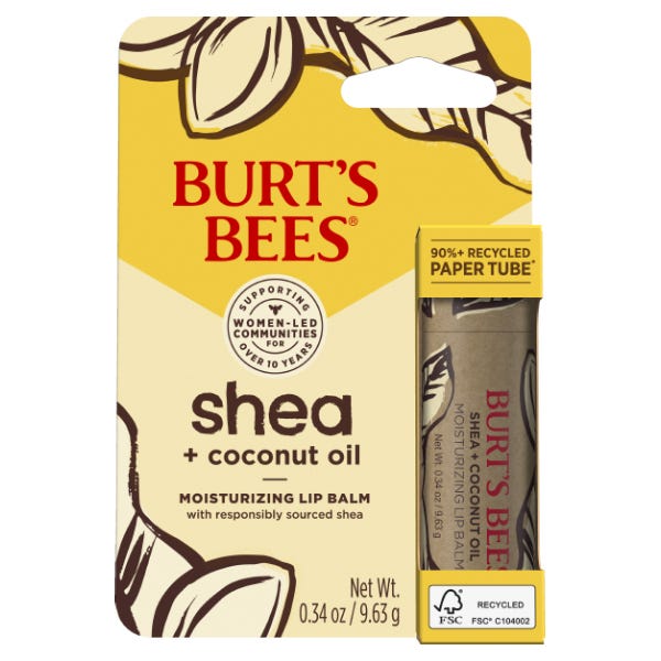 Burts Bee's Shea + Coconut Oil Hidrurante Bálsamo labial 0.34 oz