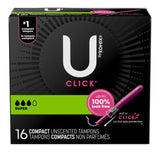 Kotex U Click Compact Super Unscented Tampax 16ct