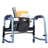 Carex  Explorer Folding Walker Blue With Wheels & Organizer