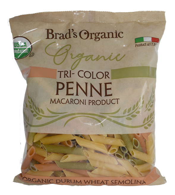 Pasta orgánica de Brad 3color Penne Macaroni 16oz