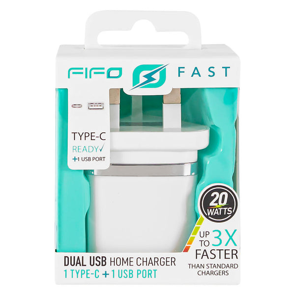 Fifo Dual Energy Charger Type C