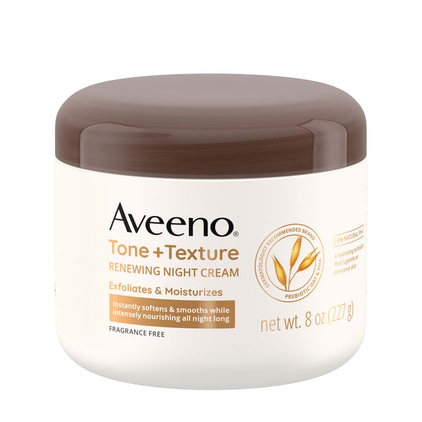 Aveeno Tone + Textura Renovación de la crema nocturna 8oz