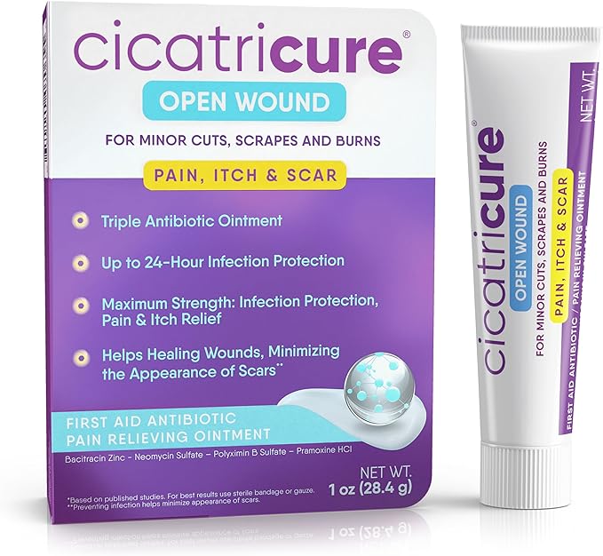 Cicatricure dolor de herida abierta, picazón y cicatriz 1 oz