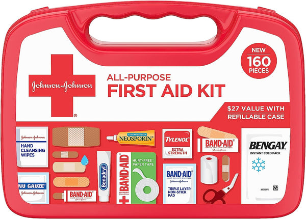 Johnson & Johnson All Purpose First Aid Kit 160pc
