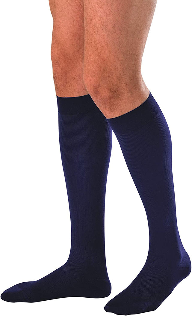 Jobst Activa Men Dress Knee High Closed Toe 8-15 Navy