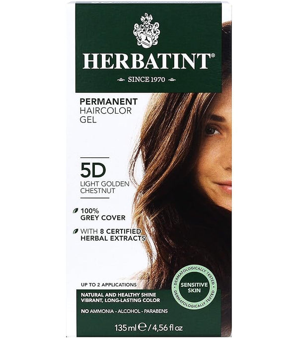 Herbatint Color de cabello permanente Castaño de oro claro 5d 4.5oz