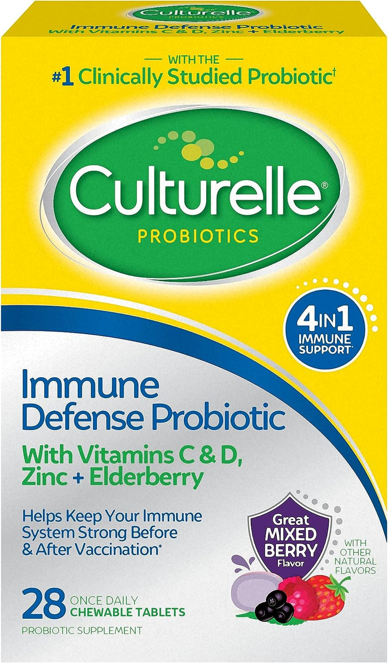 Culturelle Immune Defense Probiotic Chewable Tablets 28ct