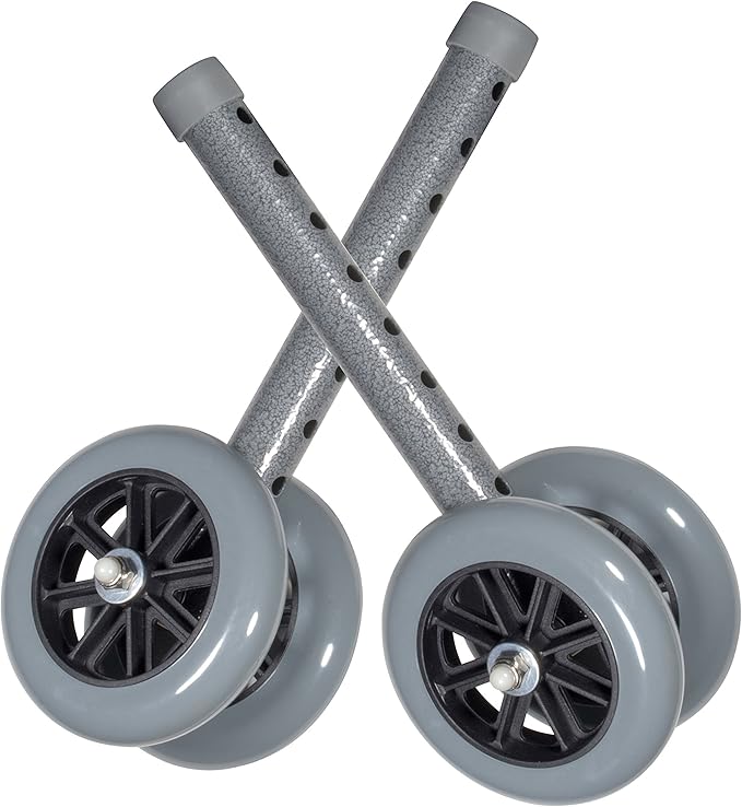 Drive Medical Heavy Duty Bariatric Walker Wheels, 5"