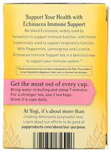 Té de yogui Echinacea Inmune Support 16 Bolsa de té