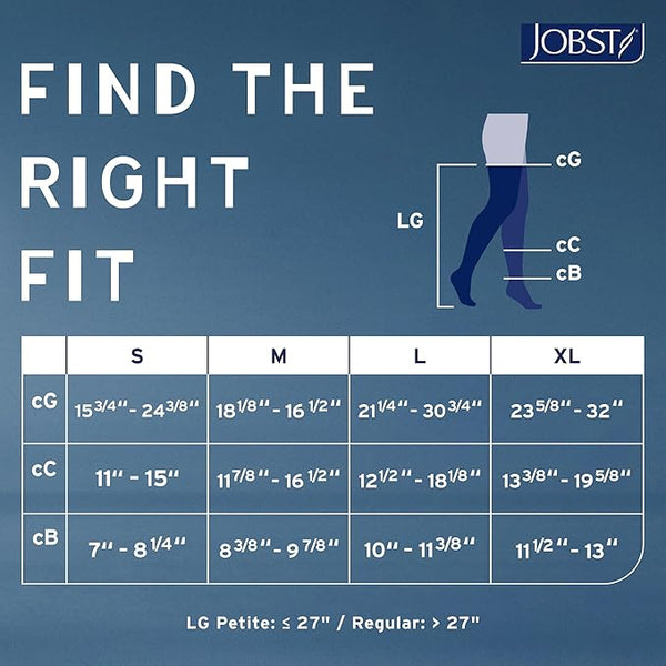Jobst Relief Thigh High Closed Toe 20-30  Silicone Band Beige S