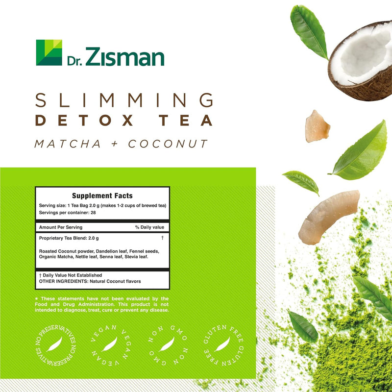 ZT Slimming Detox Tea Matcha + Coco 28 Bolsas de té