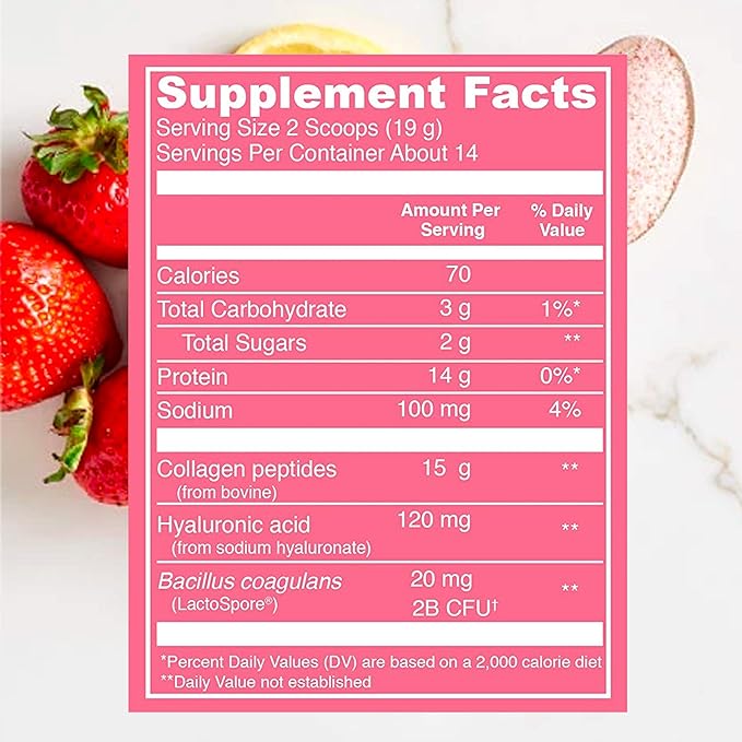 Vital Proteins Beauty Collagen Strawberry Lemonade 9.6Oz