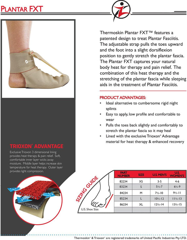 Thermoskin Plantar Fxt Night Splint  XL 86234