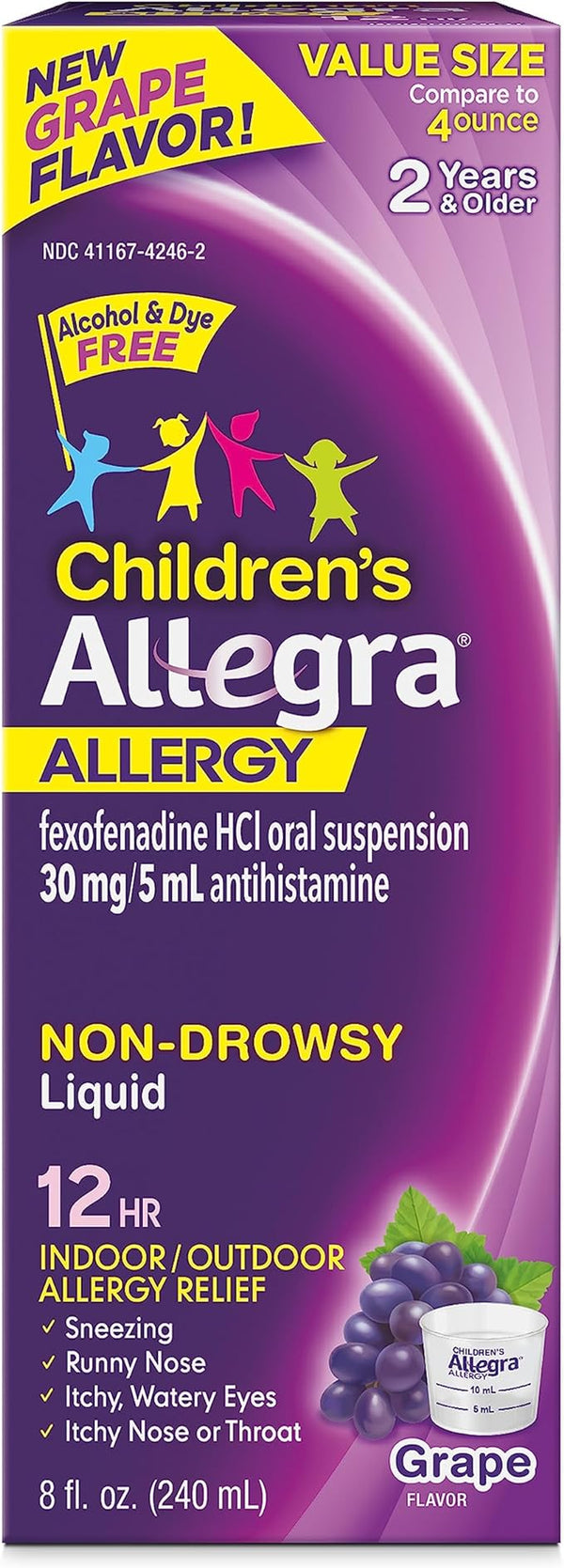 Allegra Children Allergy 12Hr Non- Drowsy Grape 8Oz