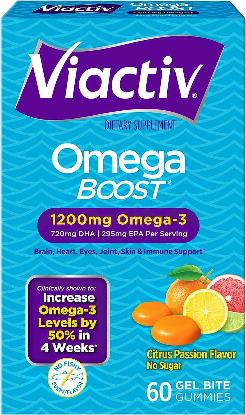 ViaCtiv Omega Boost Citrus Gummies 60CT