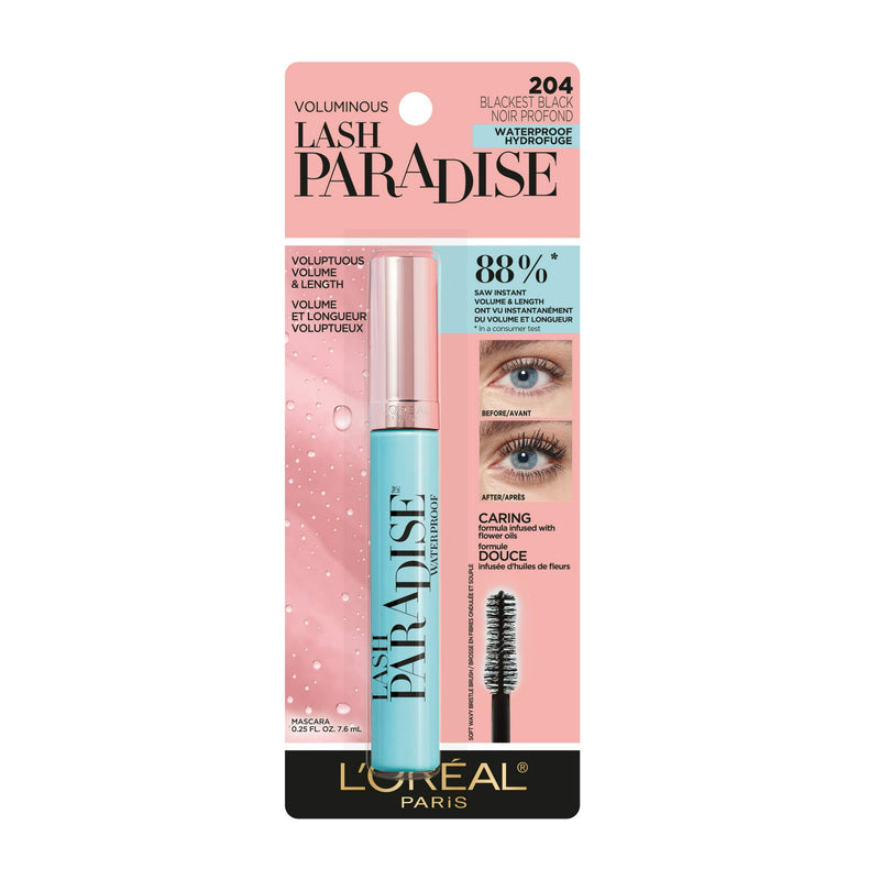 Loreal Voluminous Lash Paradise Waterproof Mascara Blackest Black 204