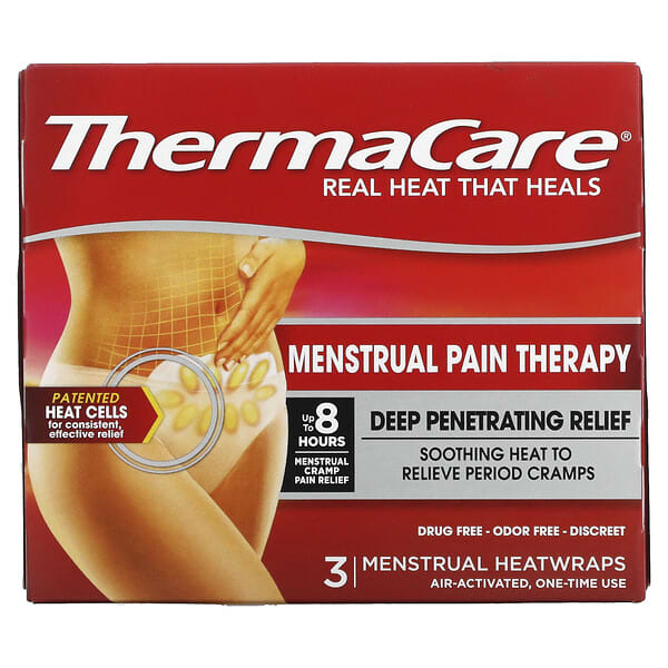 Thermacare Menstrual Pain Therapy Heatwraps 3ct