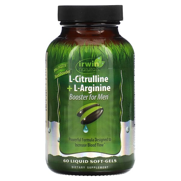 Irwin Naturals L-Citrulline + L-Arginine For Men Sofgels 60ct