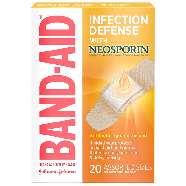 Band Aid Antibiotic Bandages With Neosporin 20ct