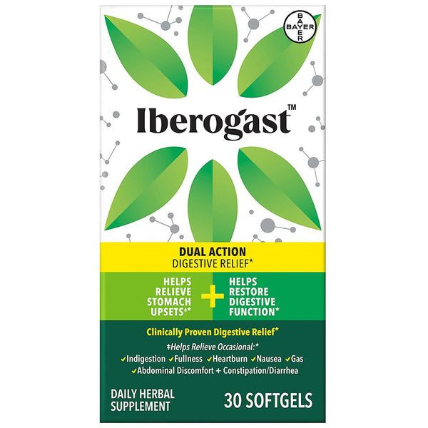 Iberogast dual acción alivio digestivo diario de hierbas de hierbas 30ct 30ct