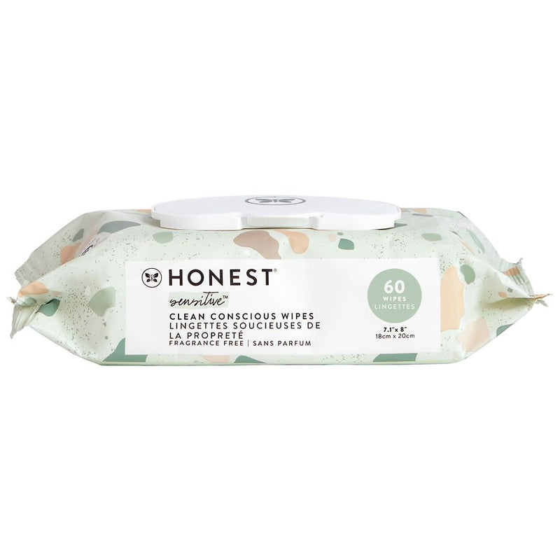 Honest Sensitive Clean Concscious Wipes 60ct