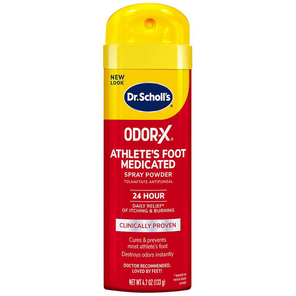 Dr.Scholls OdorX Athlete's Foot Medicated Spray Powder 4.7Oz