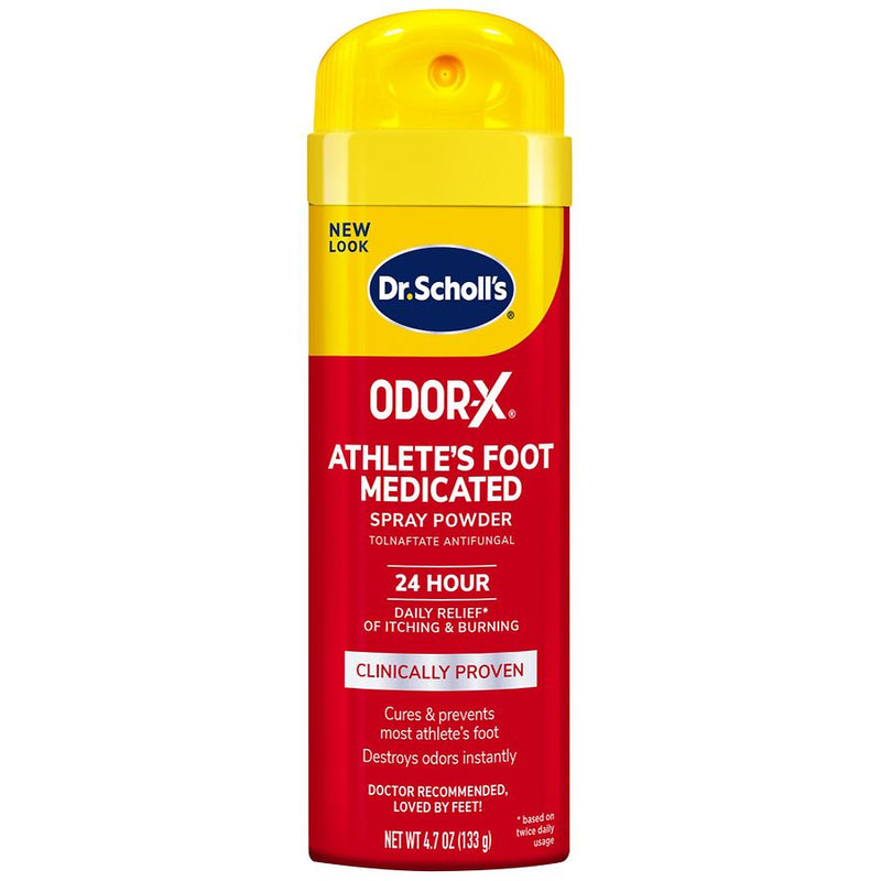 Dr.Scholls OdorX Athlete's Foot Medicated Spray Powder 4.7Oz