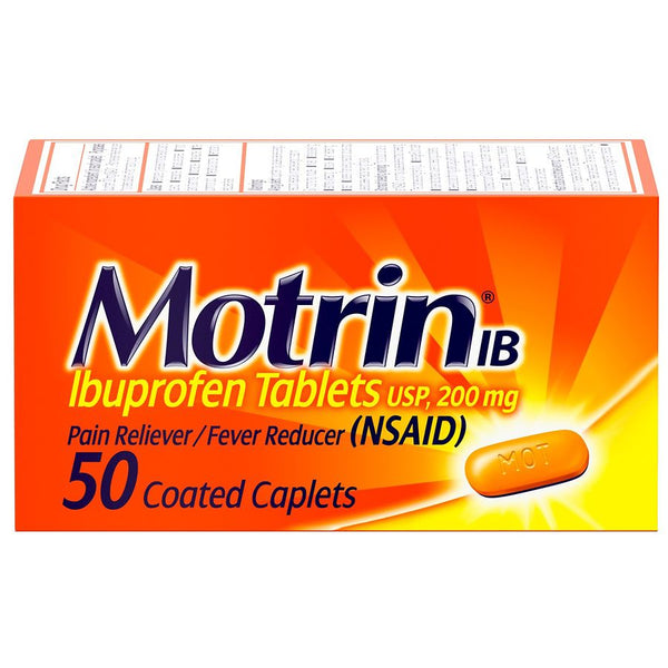 Motrin Ibuprofen Caplets 200mg 50ct