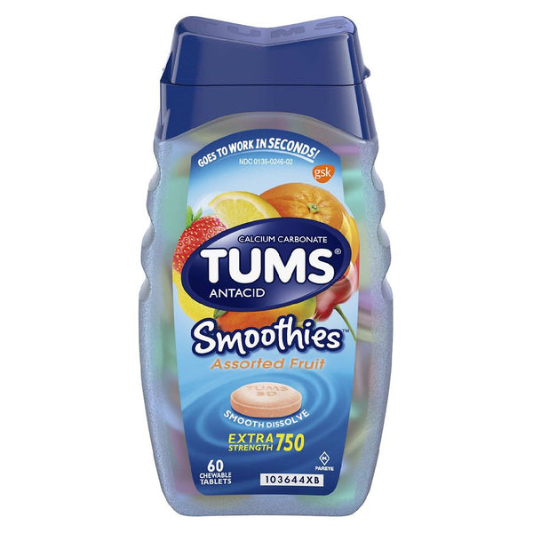 Tums Smooth Fruit Tablets 60ct