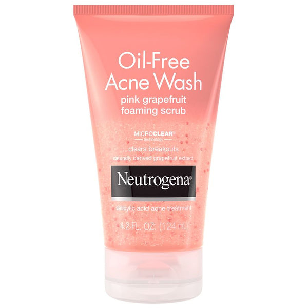 Neutrogena Oil Free Acne Wsh Pink Grapefruit Scrub 4.2