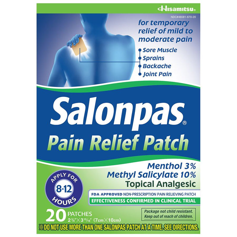 Salonpas Patches de alivio de 20ct