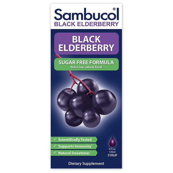 Sambucol Black Elderberry Immune Support Booster Sugar Free 4Oz