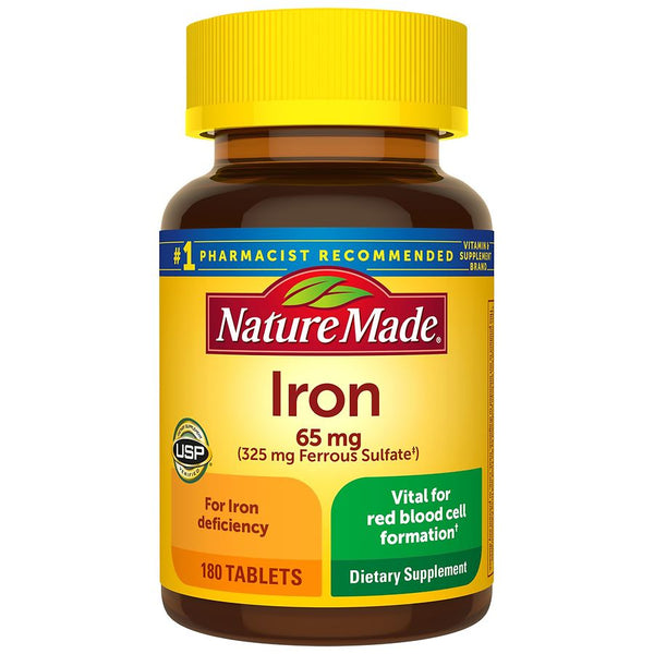 Nature Made Iron 65mg Tablets 180ct