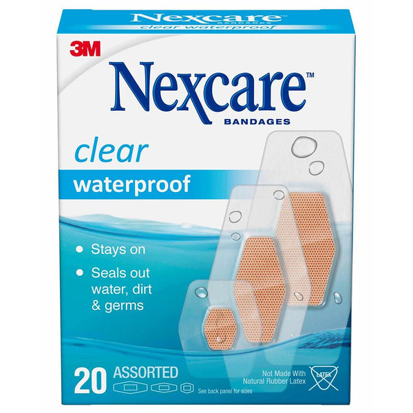 Nexcare Waterproof Clear Bandages 20ct