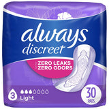 Always Discreet 3 Light Pads 30ct