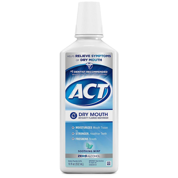 ACT Total Care Enjuague la boca seca Mint 18oz