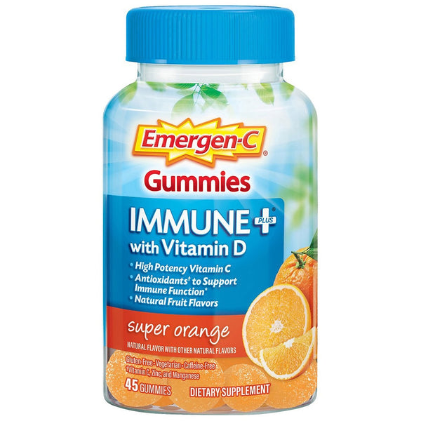Emergen-C Immune+ Super Orange Gummies 45ct