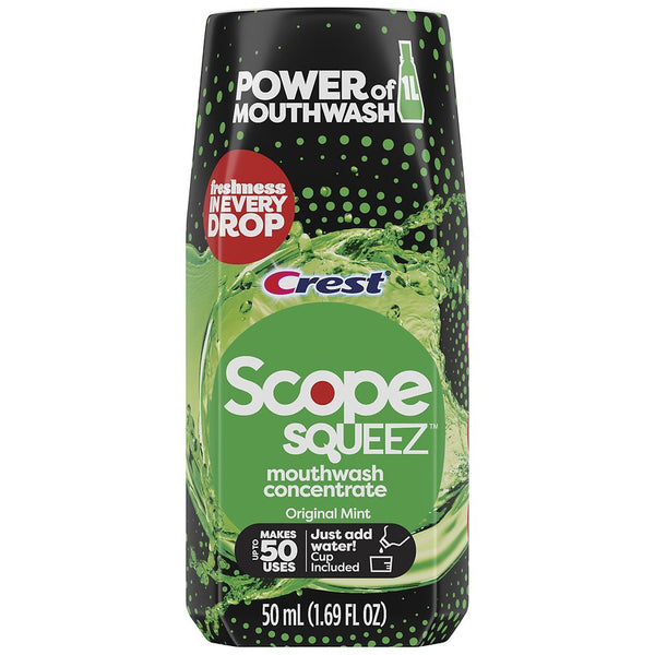 Crest Scope Squeez Mouthwash Orginal Mint 50ml