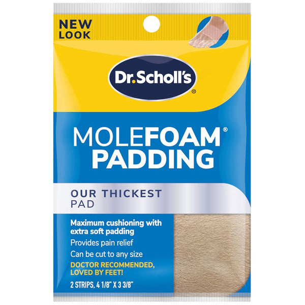 Dr.Scholls Molefoam 2 Padding Strips 4 1/8 inch x 3 3/8 inch