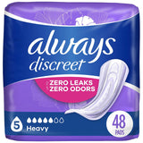 Always Discreet 5 Heavy Pads 48ct